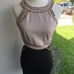 Beautiful beaded and cut out mini dress